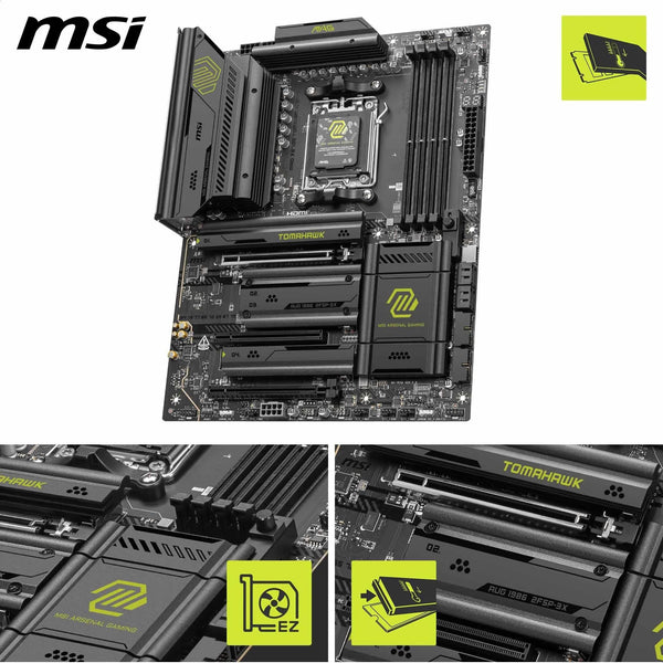 MSI X670E GAMING PLUS WIFI Motherboard, ATX - Supports AMD Ryzen 9000 / 8000 / 7000 Series Processors, AM5 - 80A SPS VRM, DDR5 Memory Boost 7800+ MHz/OC, PCIe 5.0 x16, M.2 Gen5, Wi-Fi 6E