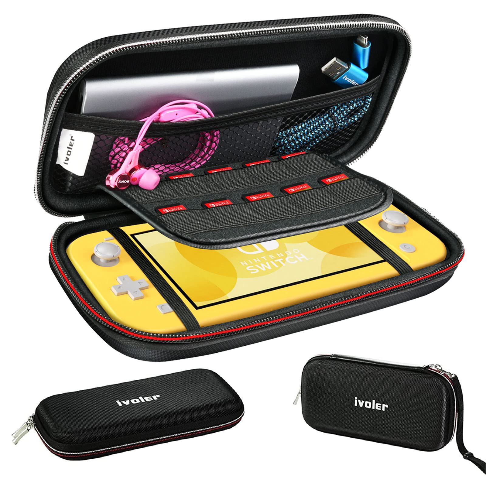 ivoler Carry Case for Nintendo Switch 2 (2025 Model) – Protective Portable Hard Shell Pouch Carrying Travel Game Bag – Black