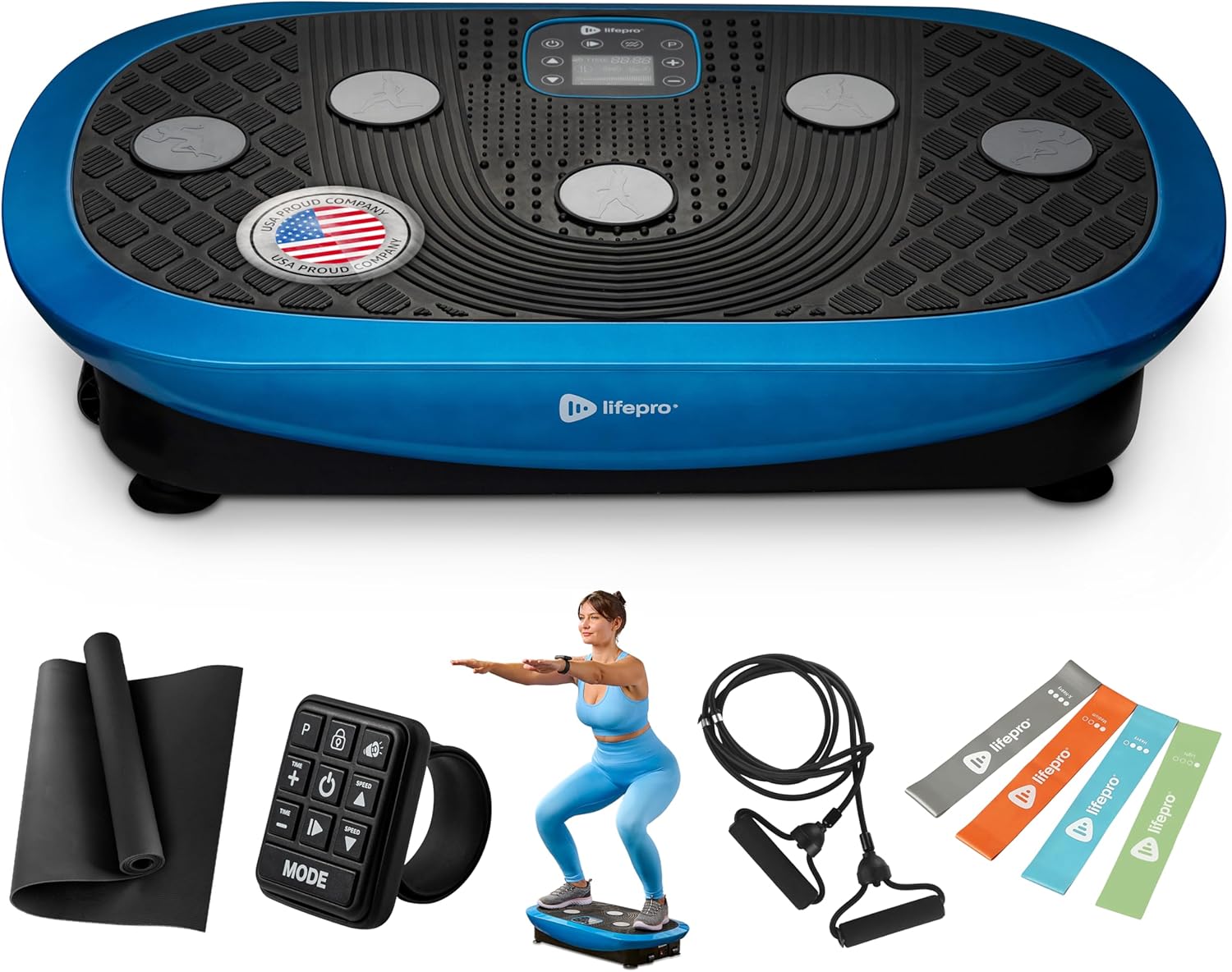 LifePro Rumblex Plus 4D Vibration Plate Exercise Machine – Triple Motor Oscillation, Linear, Pulsation | Vibrating Plate Exercise Machine for Weight Loss & Toning