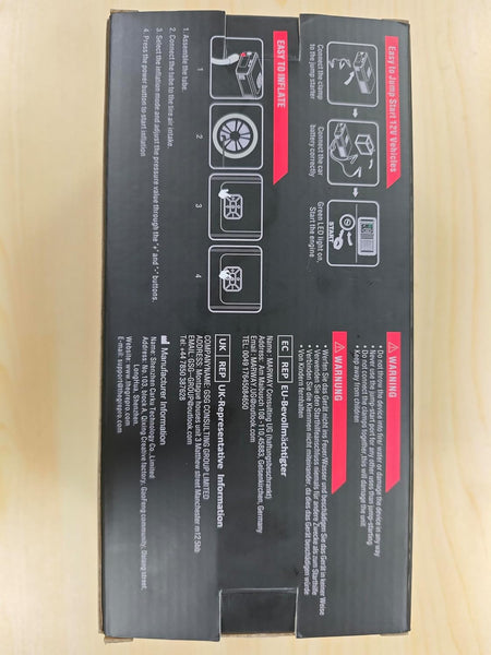 GREPRO 5-in-1 Jump Starter Power Pack with 150PSI Air Compressor (Up to 10.0L Gas,8.0L Diesel), Car Jump Starter for 12V Vehicle, 3000A Jump Pack with Digital Display, LED Flashlight