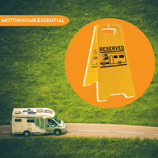 Xtremeauto Motorhome Campervan Campsite Reserved Yellow Pitch Board Parking Sign