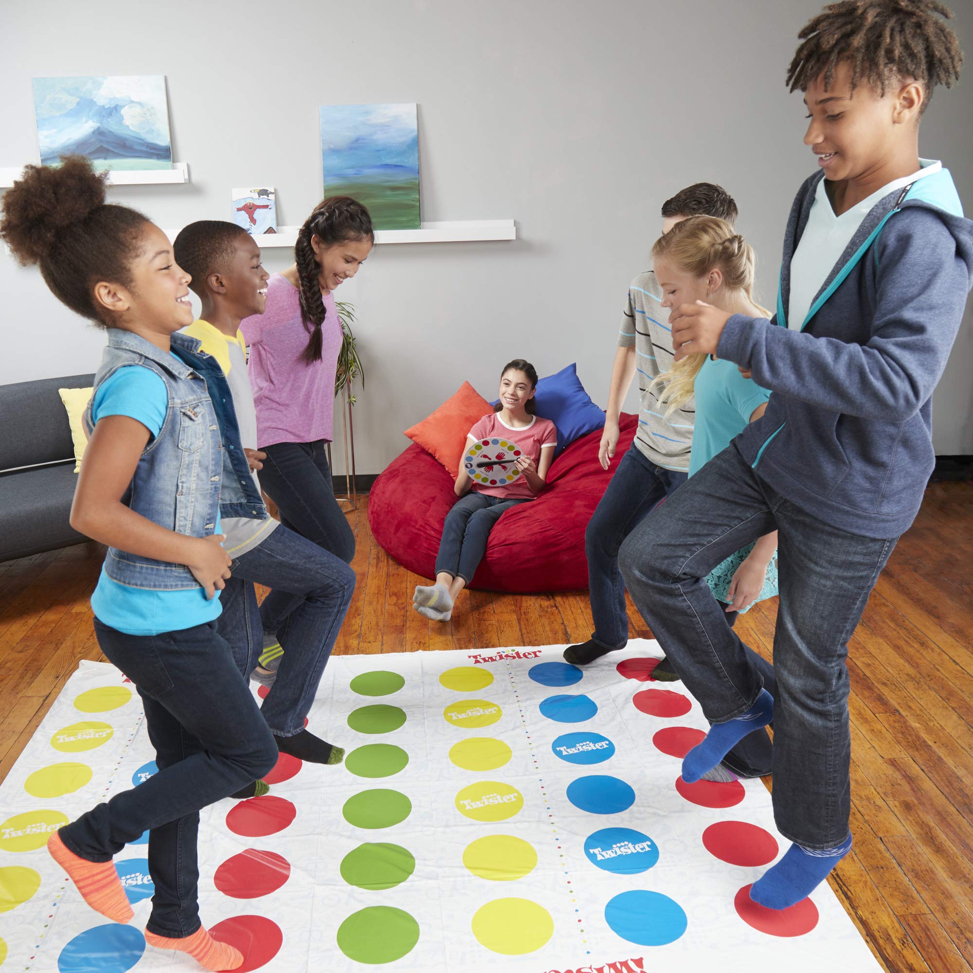 Hasbro Gaming Twister Ultimate: Bigger Mat, More Coloured Spots, Family, Kids Party Game Age 6+; Compatible with Alexa (Amazon Exclusive)