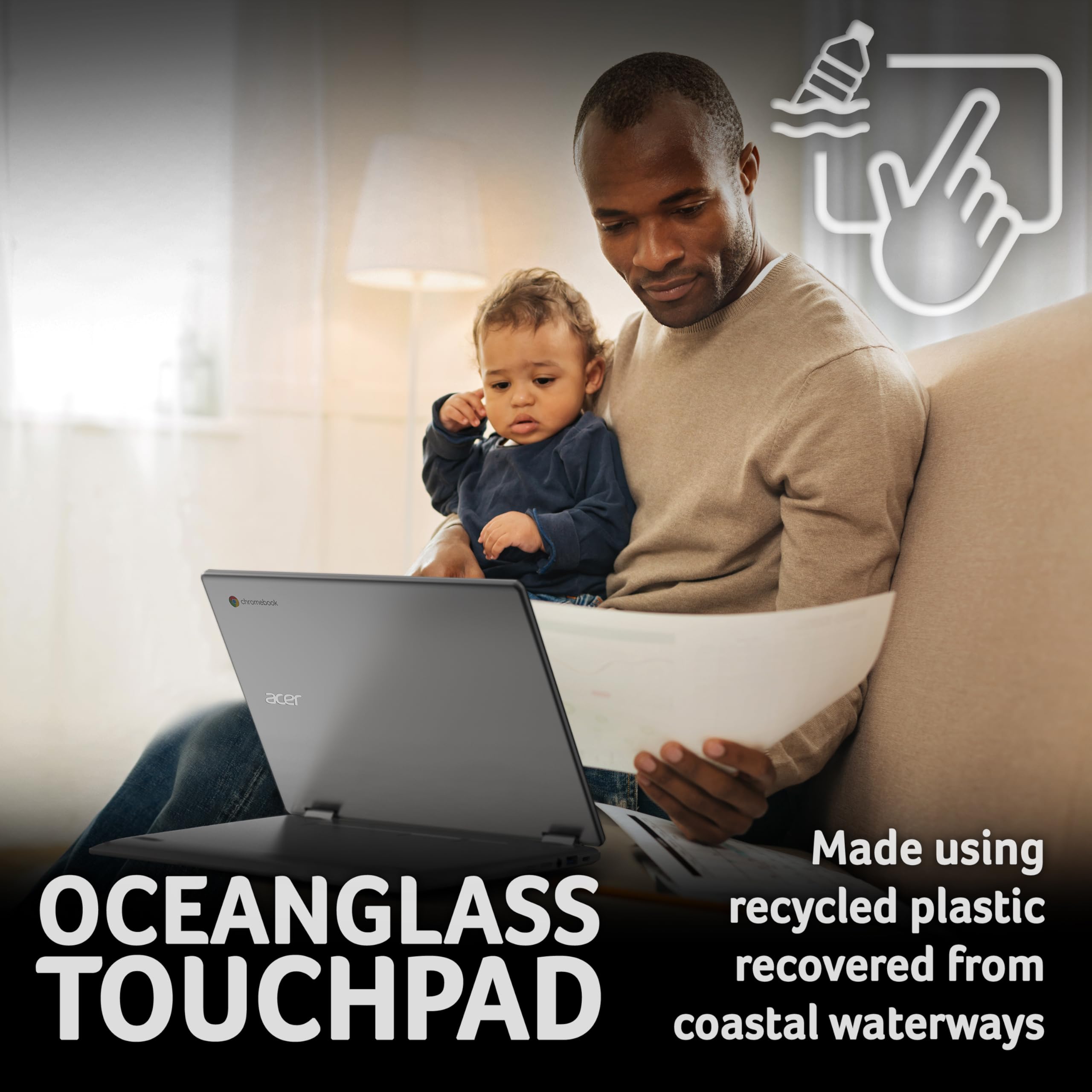 Acer Chromebook 314 CB314E Laptop - Intel Celeron N4500, 4GB, 64GB eMMC, Integrated Graphics, 14" Full HD, Google Chrome OS, black