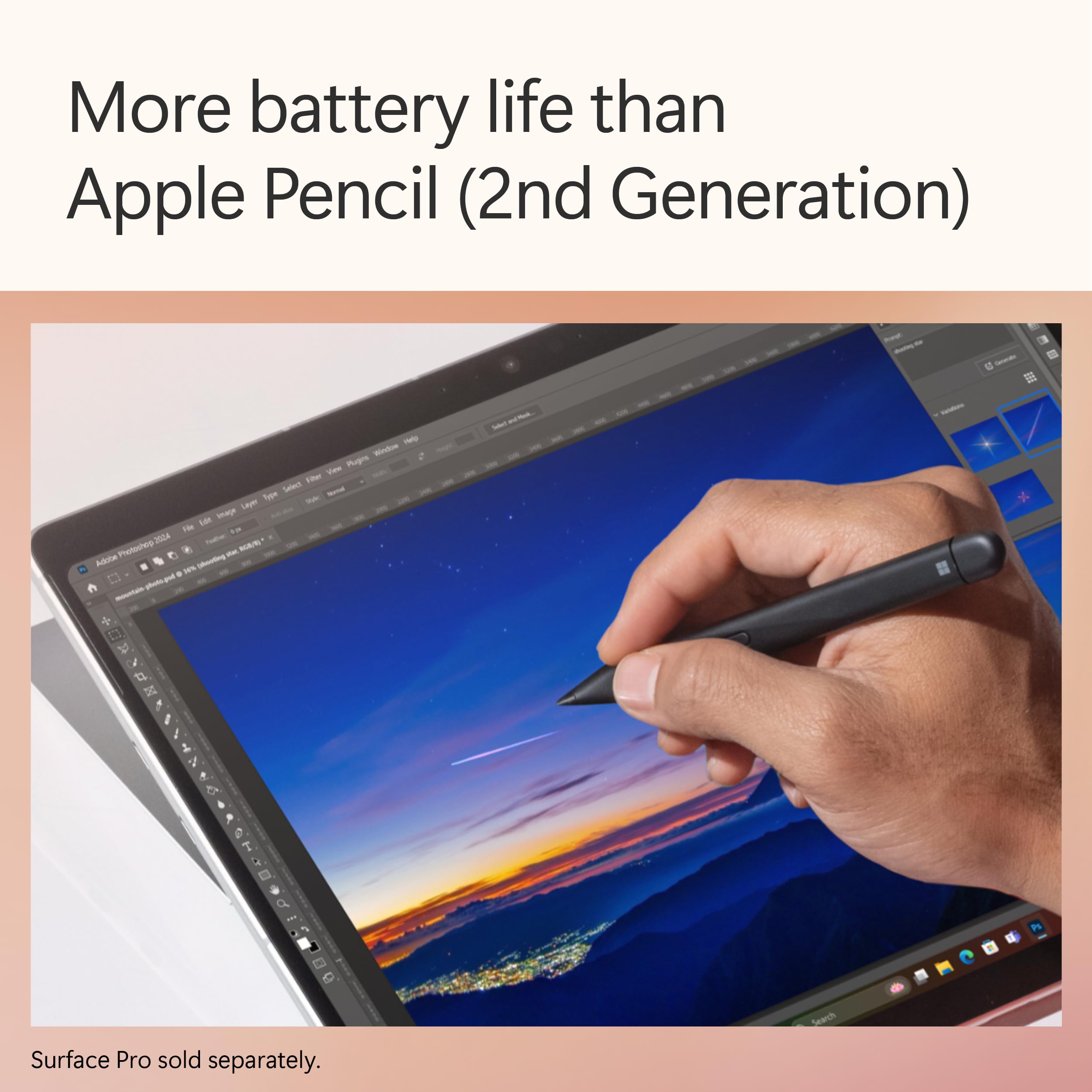 Microsoft Surface Pro Flex Keyboard with Slim Pen | Black | 2-in-1 Alcantara® Keyboard for Surface Pro Windows 11 Copilot+ PC