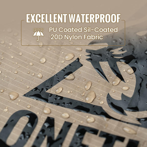 OneTigris Smokey HUT Hot Tent with Stove Jack, Ultralight 4 Season Tipi Tent with Snow Skirt & Detachable Floor for Camping, Hiking, Bushcraft, Backpacking