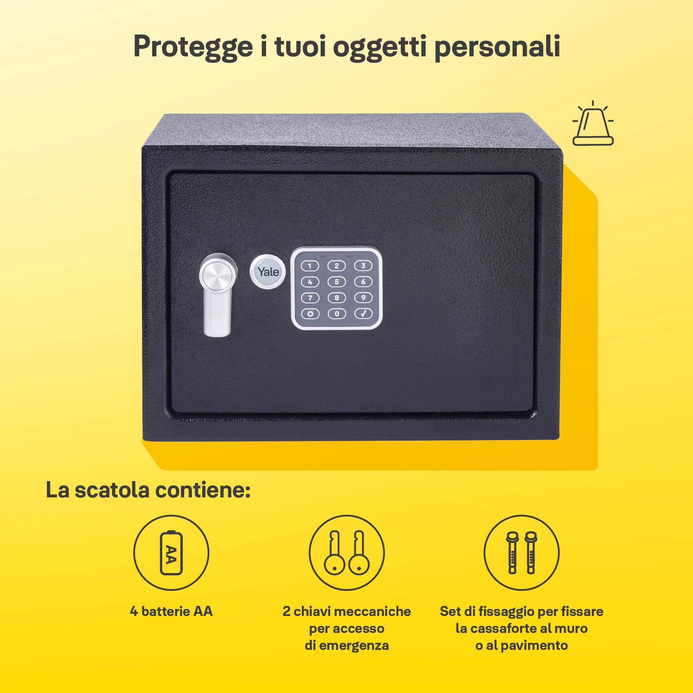 Yale - Electronic Alarmed Safe Laptop - Standard Security - YLC/200/DB2