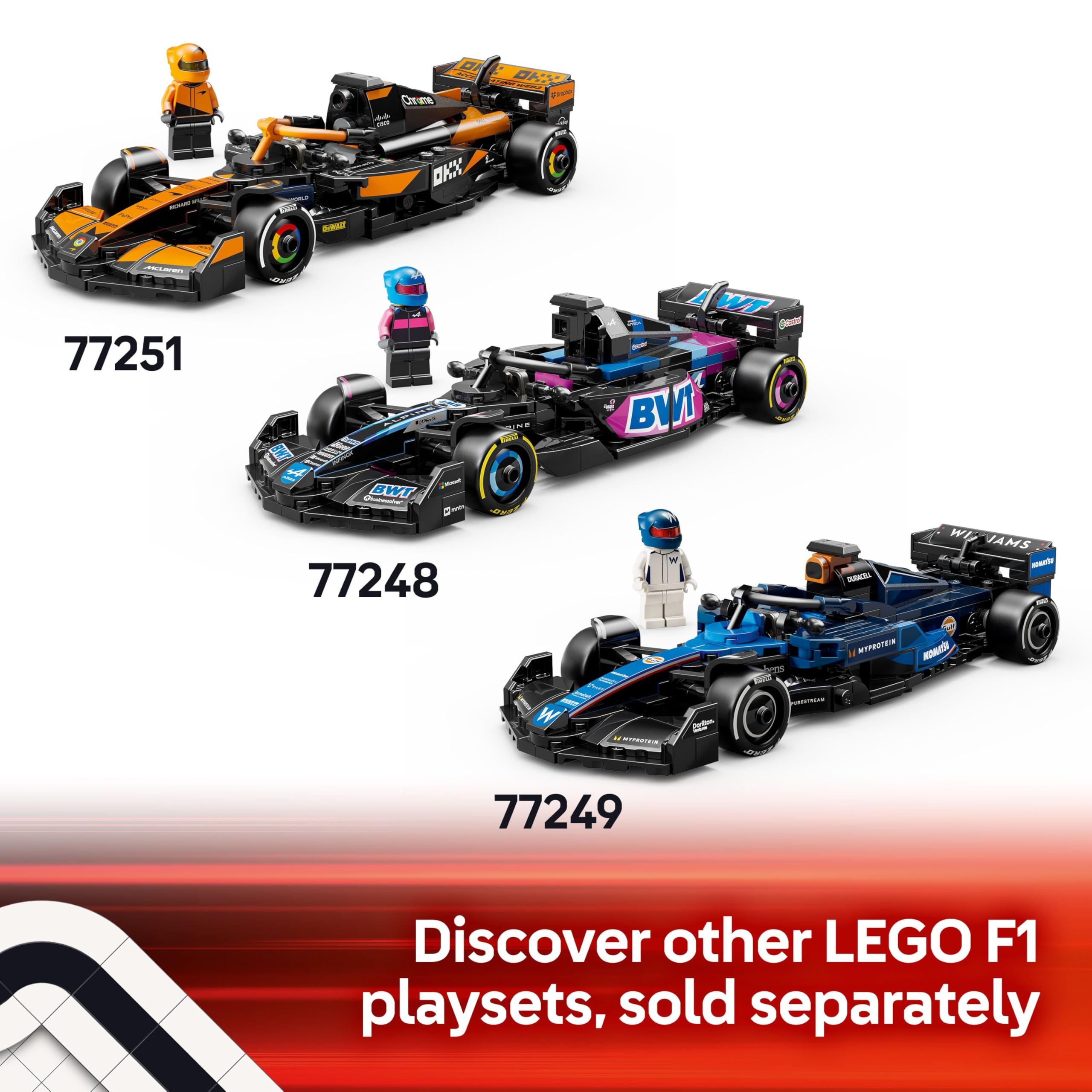 LEGO Speed Champions McLaren F1 Team MCL38 Race Car Toy with a Collectible Formula 1 Driver Minifigure - Model Kits for 10+ Year Old Boys & Girls or Adult Motorsport Fans 77251