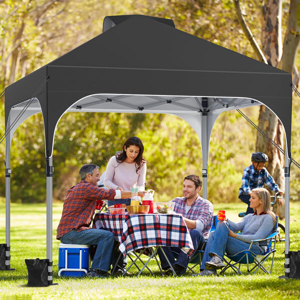 YITAHOME 2.5x2.5M Instant Heavy Duty Pop Up Gazebo, Waterproof Folding Garden Camping Party Tent Canopy Marquee with Roller Bag for Patio Markets Beach