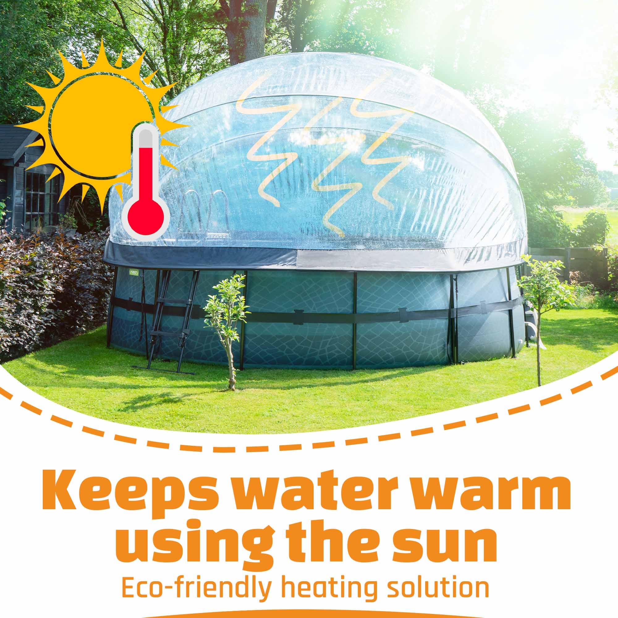 Pool Dome 10 ft - For Intex/Bestway Pools - Keeps Water Warm and Clean - Protects Against Wind and Debris - Excellent Customer Service - Universal Swimming Dome