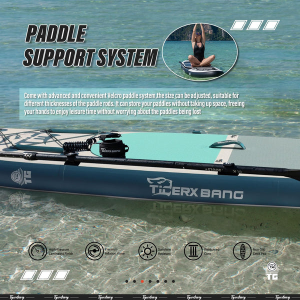 TIGERXBANG Stand Up Paddle Boards 10'6" x 32" x 6"丨10' x 31" x 6" with Premium SUP Board Accessories, Inflatable Paddle Boards for Adults/Kids Stand Up PaddleBoarding
