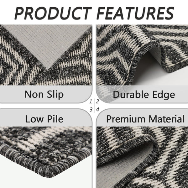 Cekene Runner Rugs for Hallway Non Slip 65x300cm Hall Carpet Runner Washable Extra Long Low Profile Floor Rug Runner for Kitchen Hallway Entryway