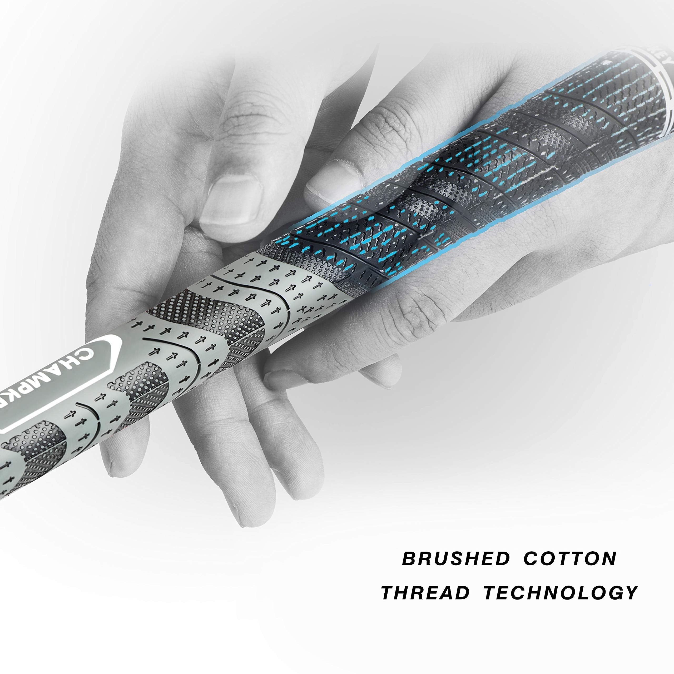 Champkey Premium Hybrid Golf Grips 13 Pack | All Weather Performance Golf Club Grips | Choose Between 13 Grips with 15 Tapse and 13 Grips with All