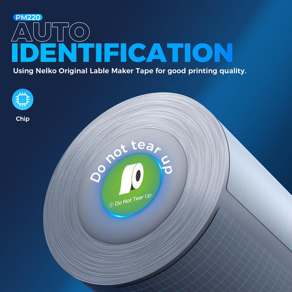 Nelko PM220 Bluetooth Thermal Label Printer, 2 Inch Portable Label Maker Machine for iOS & Android Phone, sticker printer for Clothing, Retail, Address, Barcode, Home, with 1 Roll 40x30mm（White）2 pack