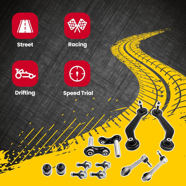 maXpeedingrods 10Pcs Rear Suspension Control Arm Ball Joint Kit RearTie Rod Sway Bar Links Kit For Bmw X5 E53 Suv 04 05