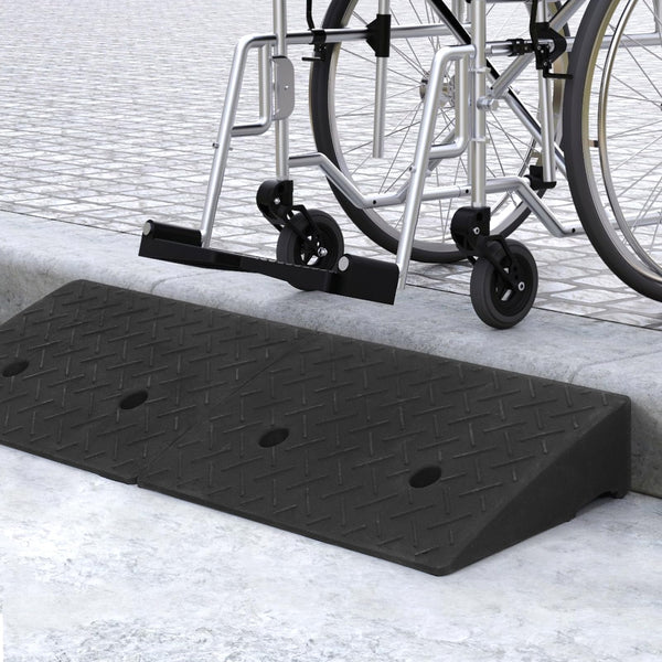 DKIEI Car Ramps, 5 Tons Heavy Duty Kerb Ramps, 2 Pieces of Portable Curb Ramp for Car, Motorhome, Automotive Lifting, 90x30x23cm, Black