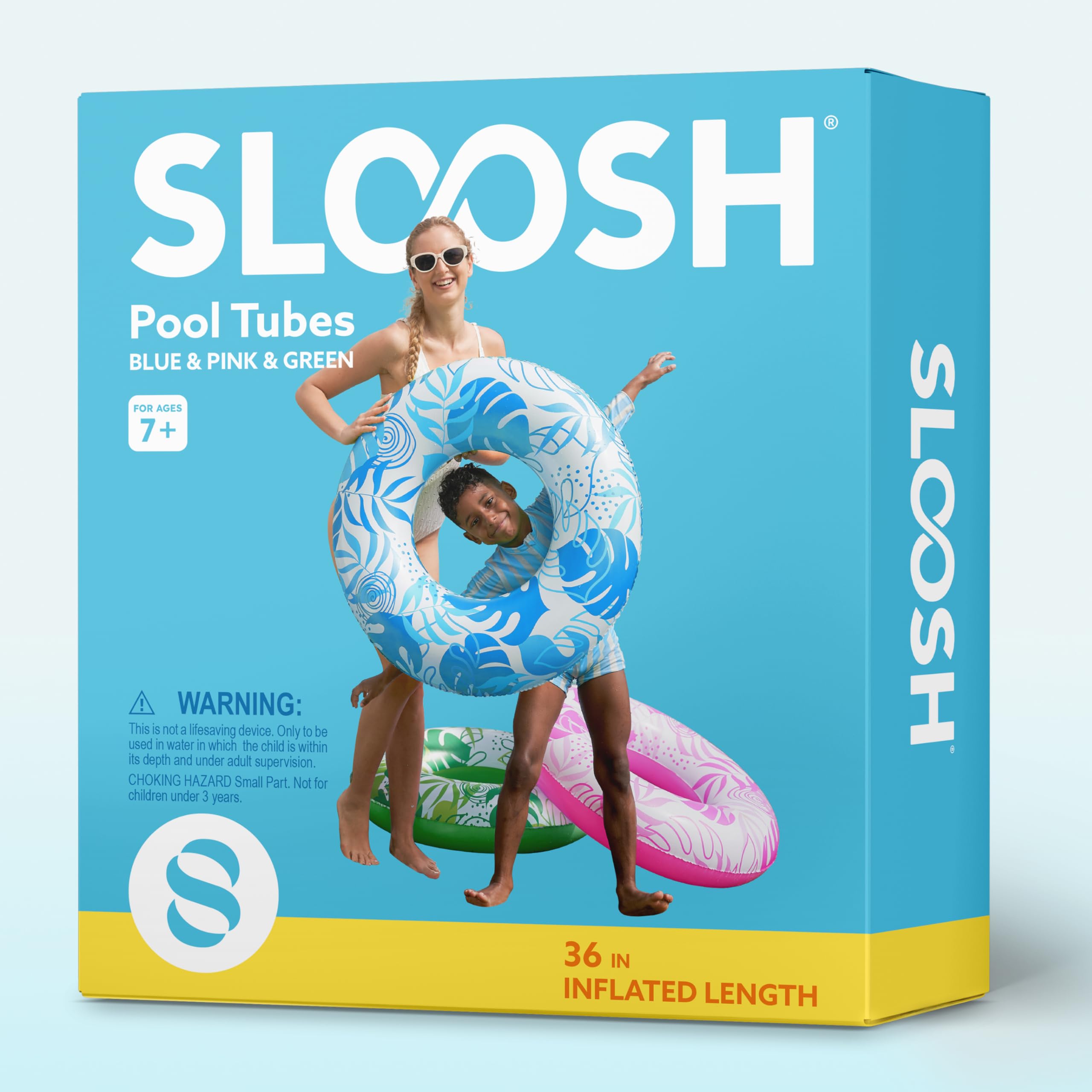 JOYIN Pool Inflatables Swimming Rings 82.5cm (3 Pack), Rubber Ring for Kids and Adults,Pool Inflatables for Adults, Fruit Inflatable Pool Floats for Swimming Pool Party Decorations