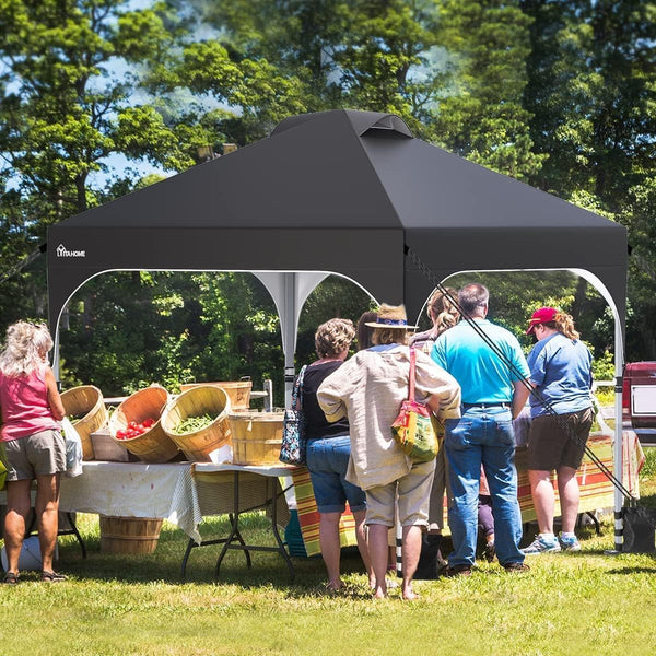 YITAHOME 2.5x2.5M Instant Heavy Duty Pop Up Gazebo, Waterproof Folding Garden Camping Party Tent Canopy Marquee with Roller Bag for Patio Markets Beach