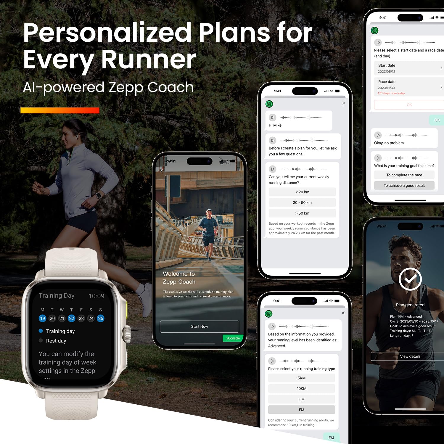 Amazfit Cheetah Smart Watch with Dual-Band GPS, Route Navigation & Offline Maps, Training Template, Heart Rate Monitor, Alexa-Built In