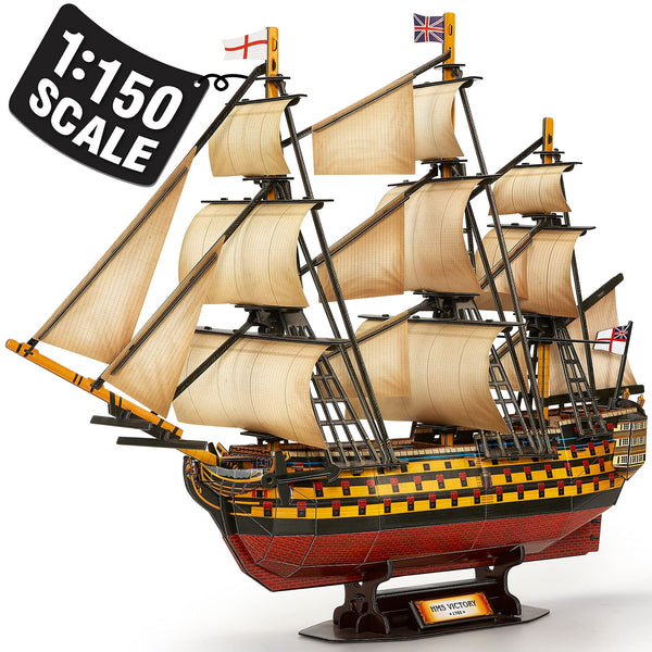 CubicFun LED Pirates of the Caribbean Flying Dutchman Model Kits for Adults to Build 3D Jigsaw Puzzles Ship Model Building Gifts for Adults Kids Girls Boys - 360 Pieces
