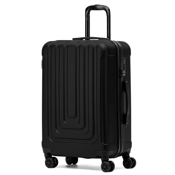 Flight Knight Premium Lightweight Suitcase - Built-in TSA Lock - 8 Spinner Wheels - ABS Hard Shell Check in Highly Durable Luggage - Medium - 67x45x26cm