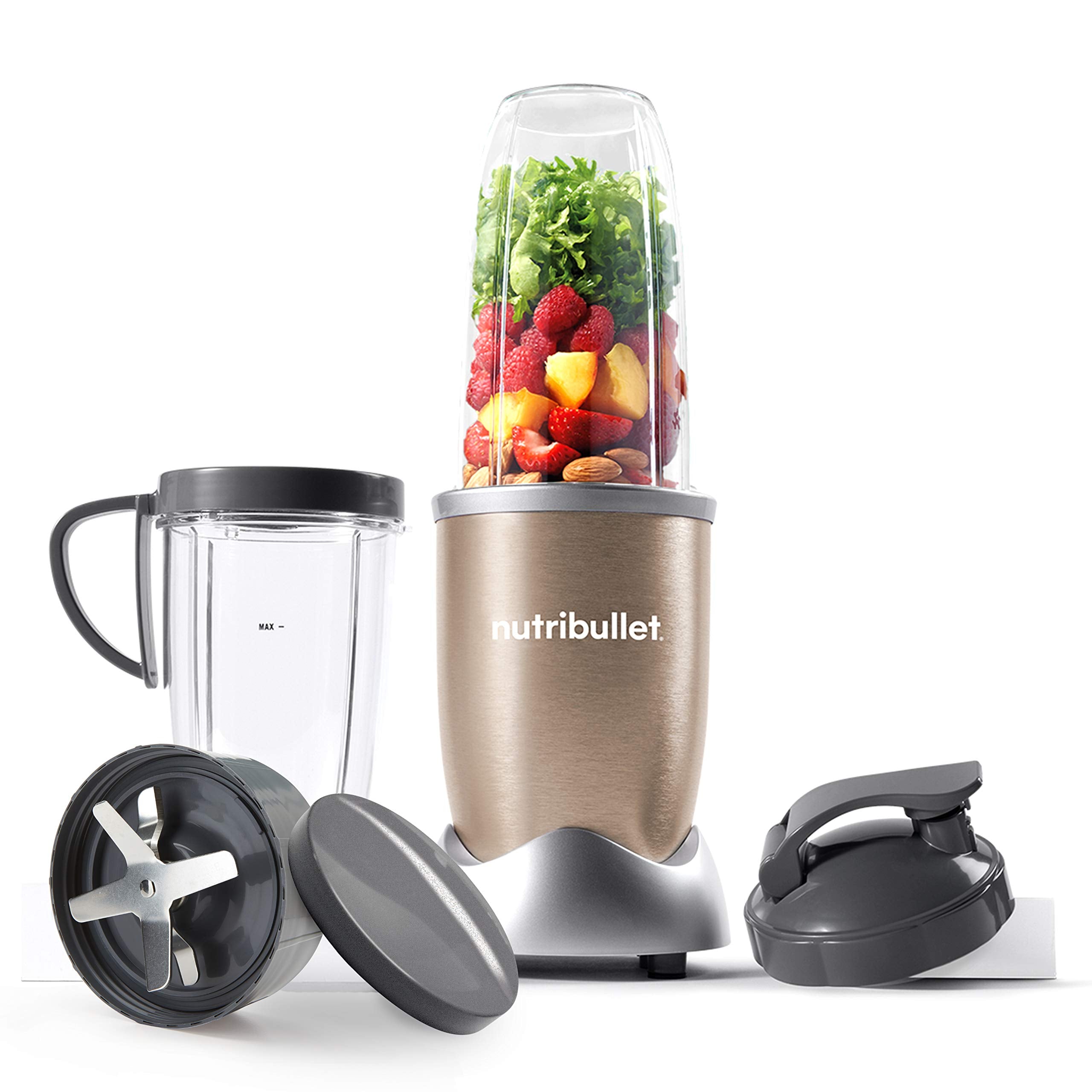 nutribullet Mega Pack with nutribullet 900W Blender & 9 Accessories - Extra Powerful & Easy To Clean - Blend & Crush Ice, Nuts & Frozen Fruits - Smoothie Maker - Black