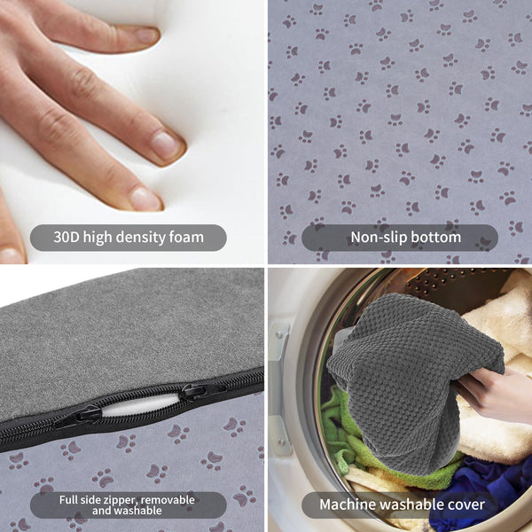 Masthome Dog Steps, 2-Step High Density Foam Dog Steps for Bed Sofa, Non-Slip Pet Ramp with Removable Washable Cover,Pet Stairs for Small Dogs Cats,