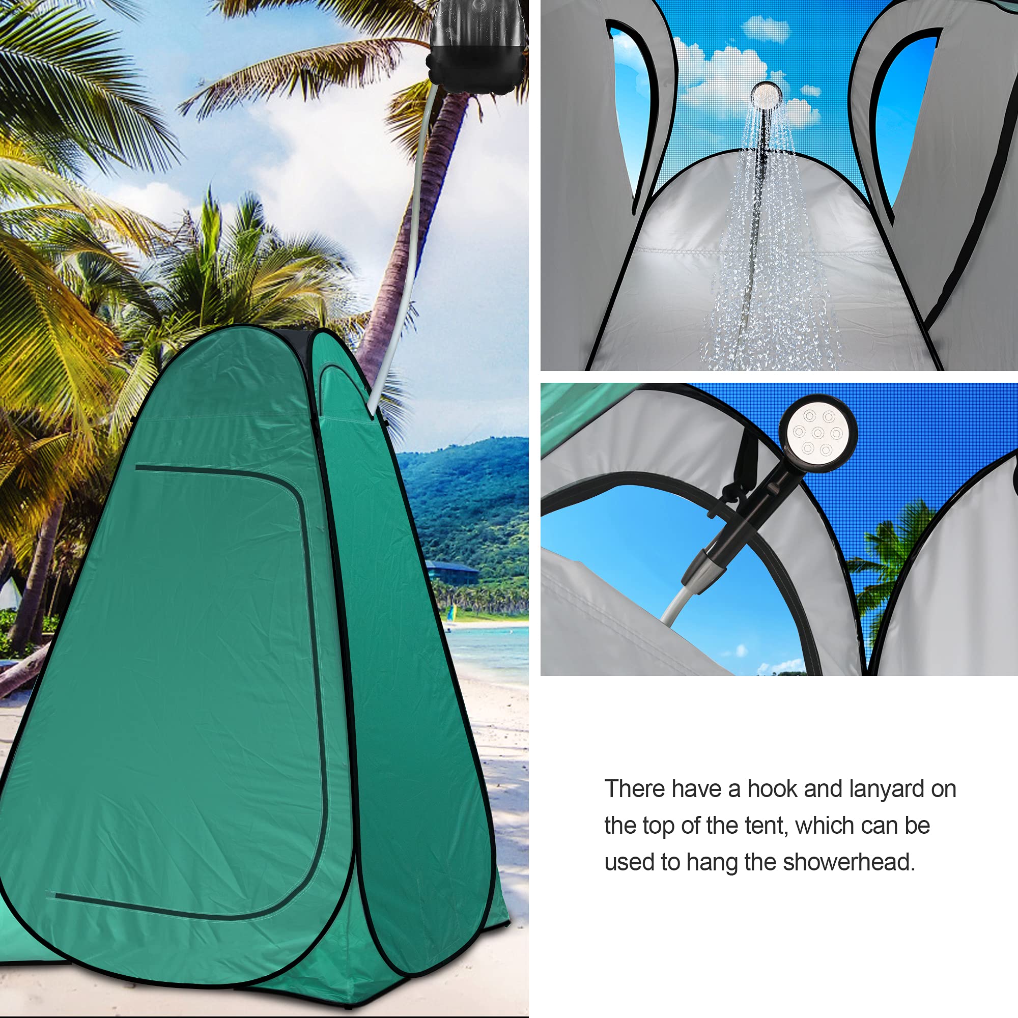 Pop Up Toilet Tent riggoo Portable Shower Toilet Tents for Camping Privacy Outdoor Changing Room for Beach Fishing Hiking Sun Shelter (UV Protection)