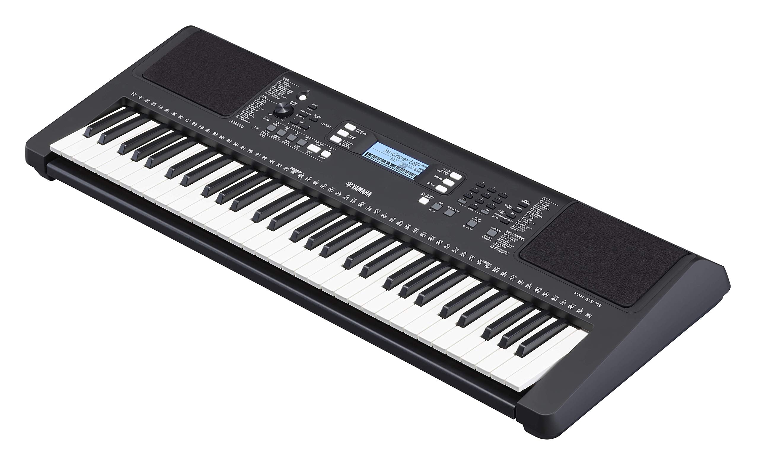 Yamaha PSR-E383 Portable Keyboard for Beginners, 650 Authentic Instrument Voices and Touch-Sensitive Keys with 48-Note Polyphony, Includes 2 Online Lessons with Yamaha Music School Teacher