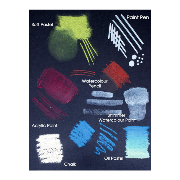 Artway Enviro  Recycled A1 Black Card - Ideal for Presentation, Display, Mounting, Drawing and Illustration - 270gsm  A1 (50 Sheets)