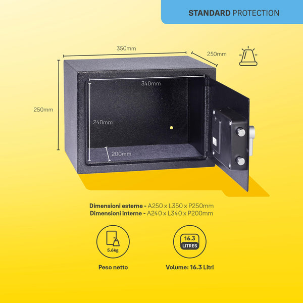 Yale - Electronic Alarmed Safe Laptop - Standard Security - YLC/200/DB2