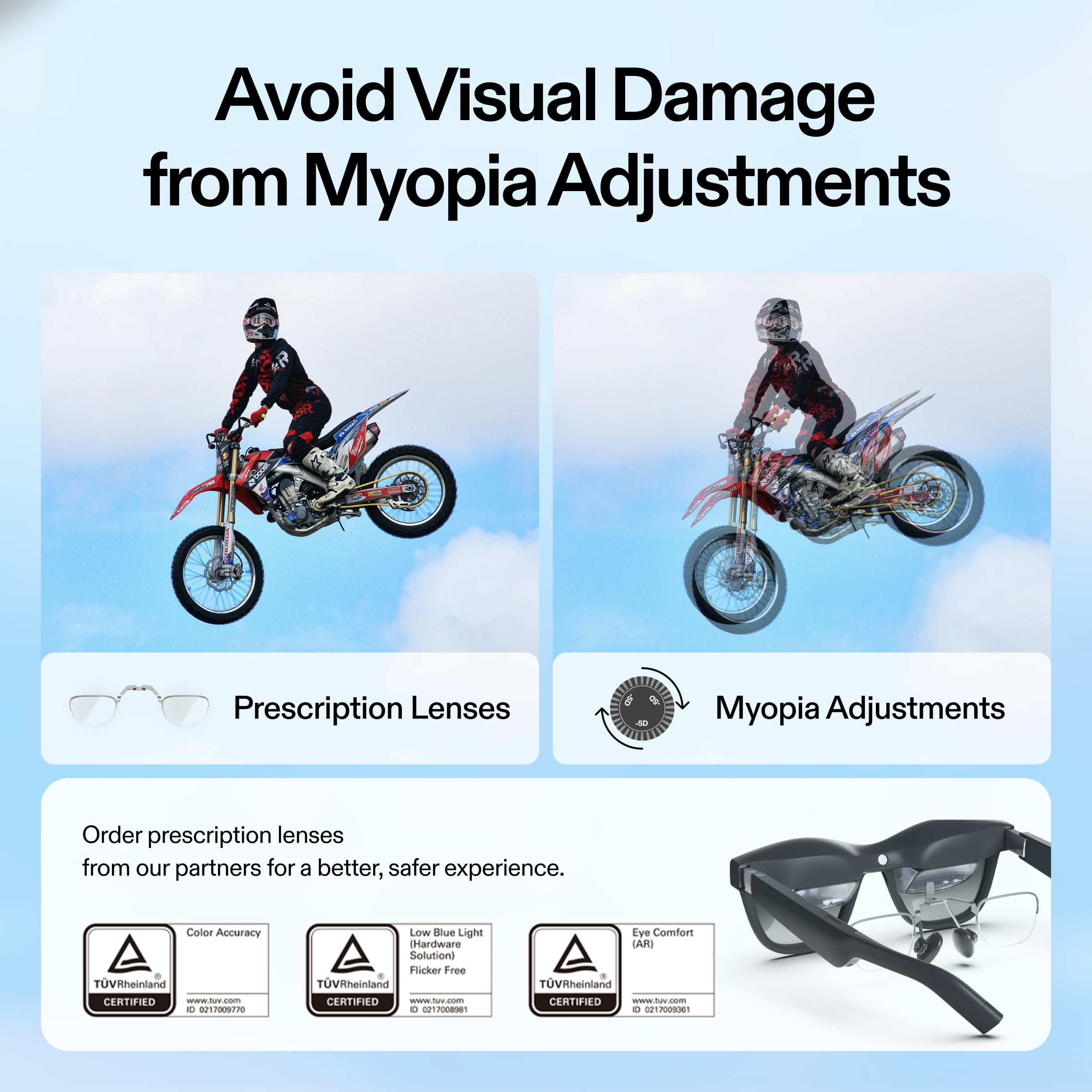 XREAL Air 2 Pro AR Glasses – 130" Spatial Display, 120Hz, 46° FOV, TÜV Certified Eye Comfort, Plug & Play – Compatible with iPhone 15/16, Steam Deck, ROG Ally, Mac, Android & PC