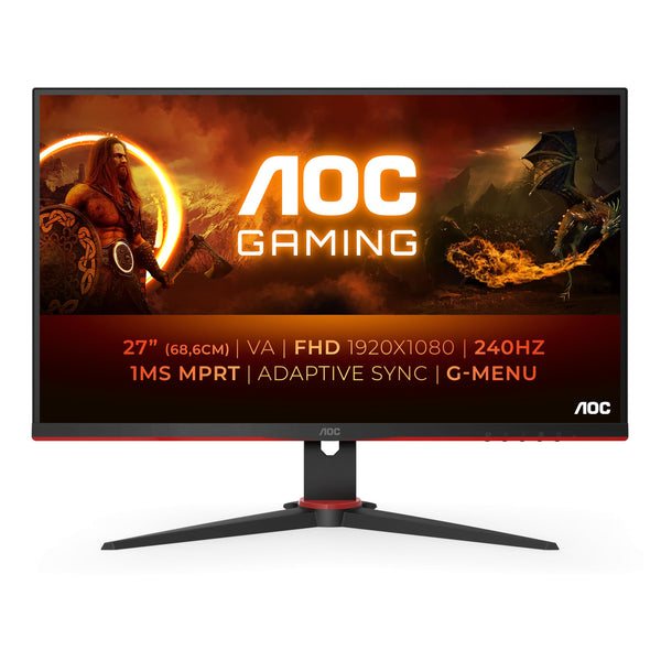 AOC Gaming 25G3ZM/BK - 24.5" 240Hz FHD Monitor, 0.5ms MPRT, FreeSync Premium (1920x1080, HDMI 2.0 x 2, DisplayPort 1.2 x 1, Headphone out (3.5mm)) black/red