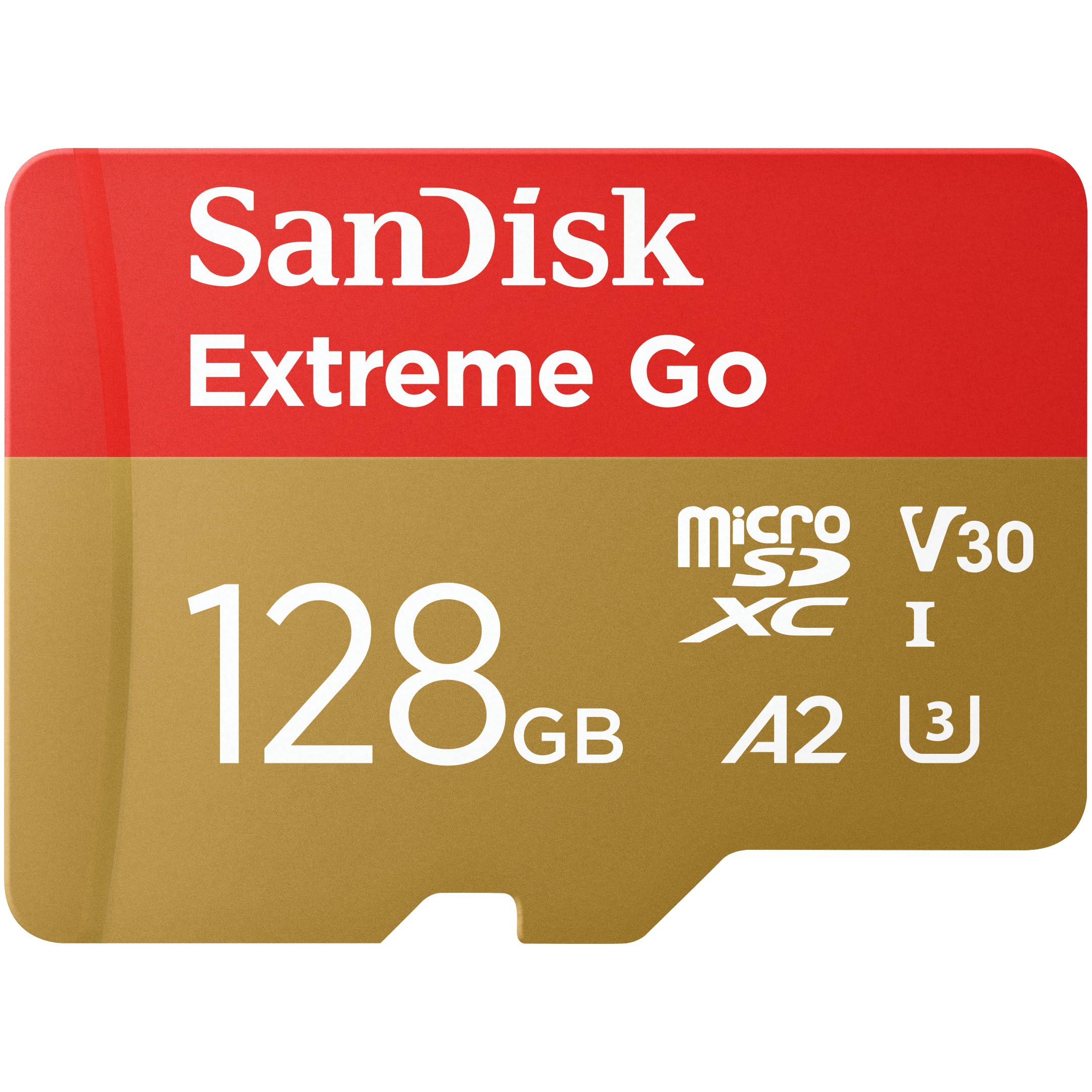 SanDisk 128GB Extreme microSDXC card +SD adapter, microSD card for smartphones, action cameras, drones, V30, up to 190 MB/s, SanDisk QuickFlow Technology, RescuePro Deluxe, UHS-I, 4k, V30, A2, U3