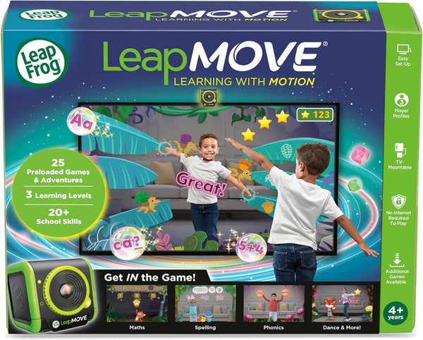 LeapFrog LeapMove, Educational Gaming Console, Motion-Based Learning, 25 Preloaded Games, For Ages 4-7 Years, English Version