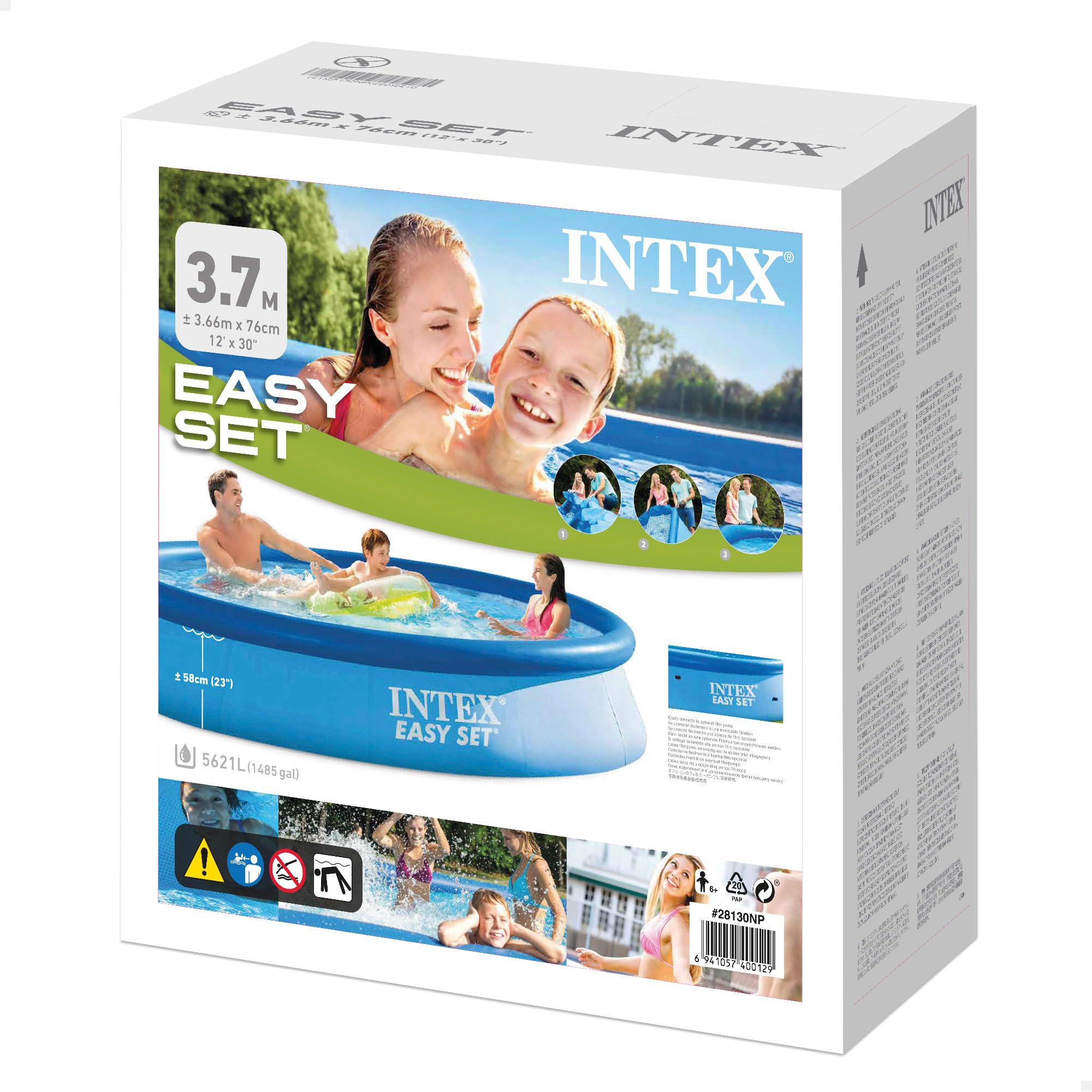 Intex 6ft x 20in Easy Set Swimming Pool #28101, Blue