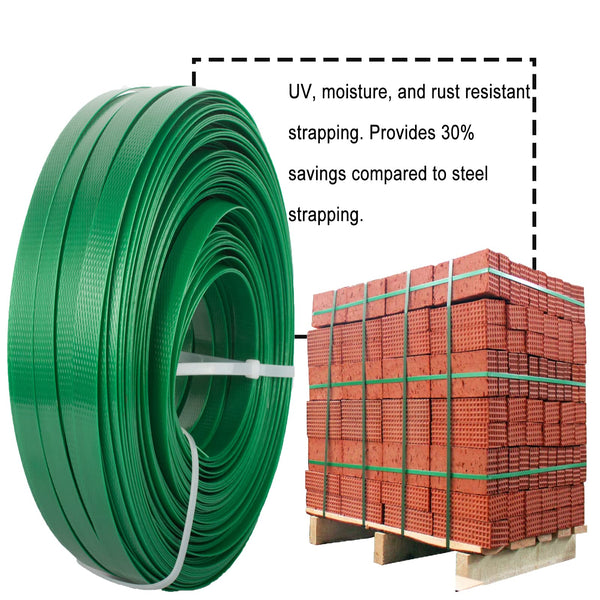 Complete Hand Pallet Packaging Strapping Kit with Tools, 200m PP Band, Metal Seals, and Edge Protectors for Secure Packing
