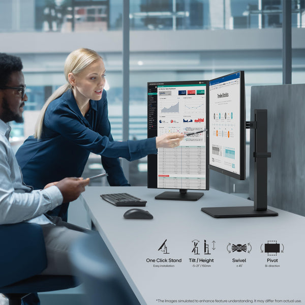 LG Electronics Monitor 27MR400-B, 27 Inch, Full HD 1080p, 100Hz, 5ms GtG, IPS Panel, AMD FreeSync, Smart Energy Saving, Anti-Glare, HDMI, Matte Black
