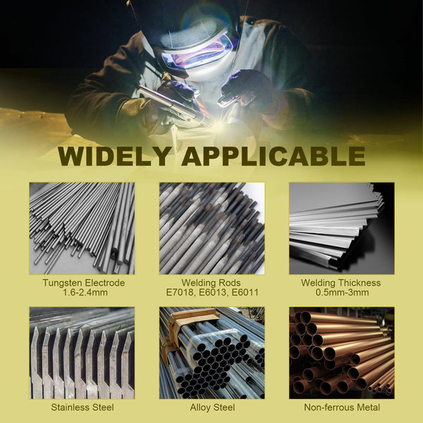 SSIMDER Tig Welder TIG-200 220V TIG MMA 2 in 1 Welding Machine Stick Arc Welding DC IGBT Inverter Welder Machine for Metal Fabrication/Automotive/DIY/Workshops,Best for Beginner