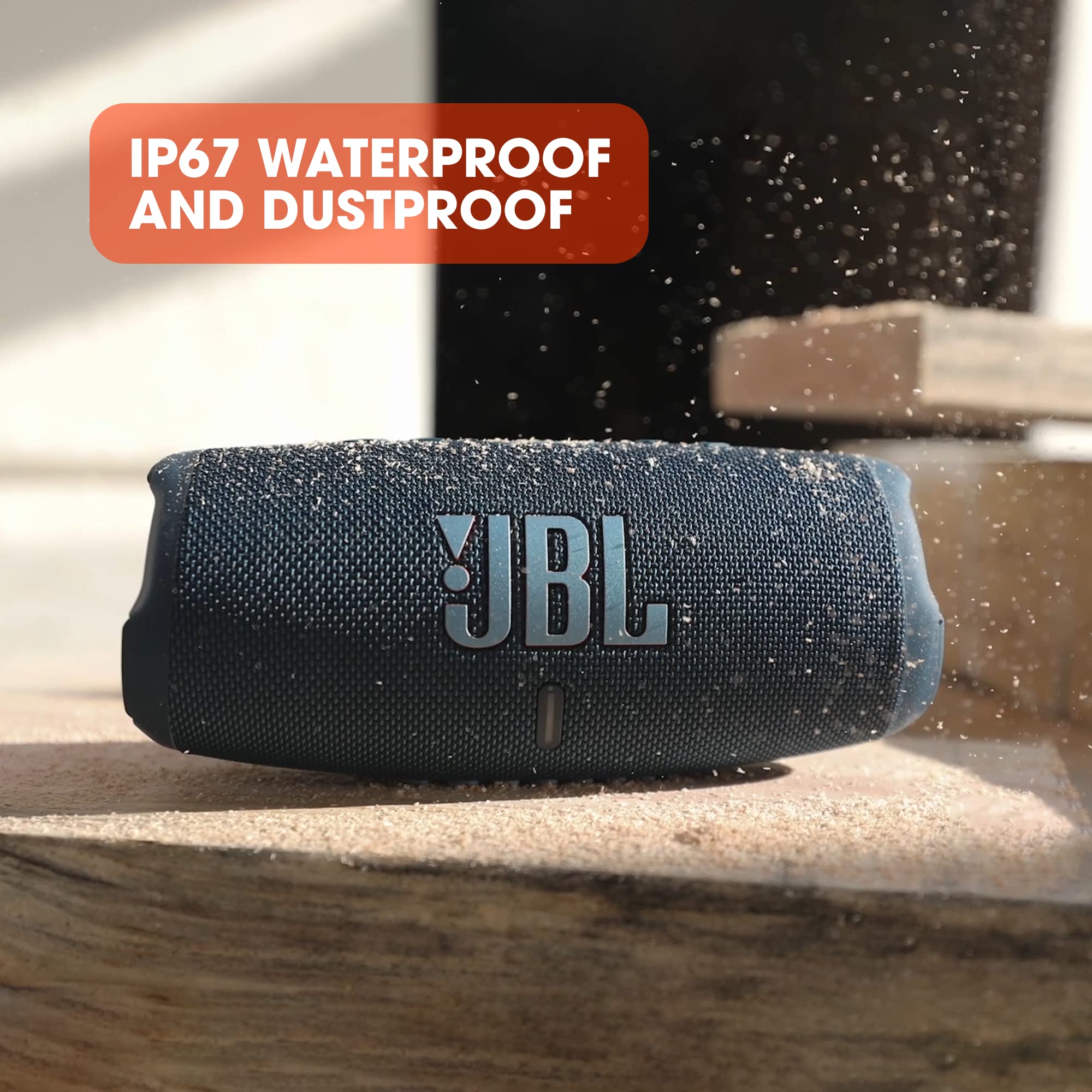 JBL Charge 5 Portable Bluetooth Speaker with Deep Bass, IP67 Waterproof and Dustproof, 20 Hours of Playtime, Built-In Powerbank, Black