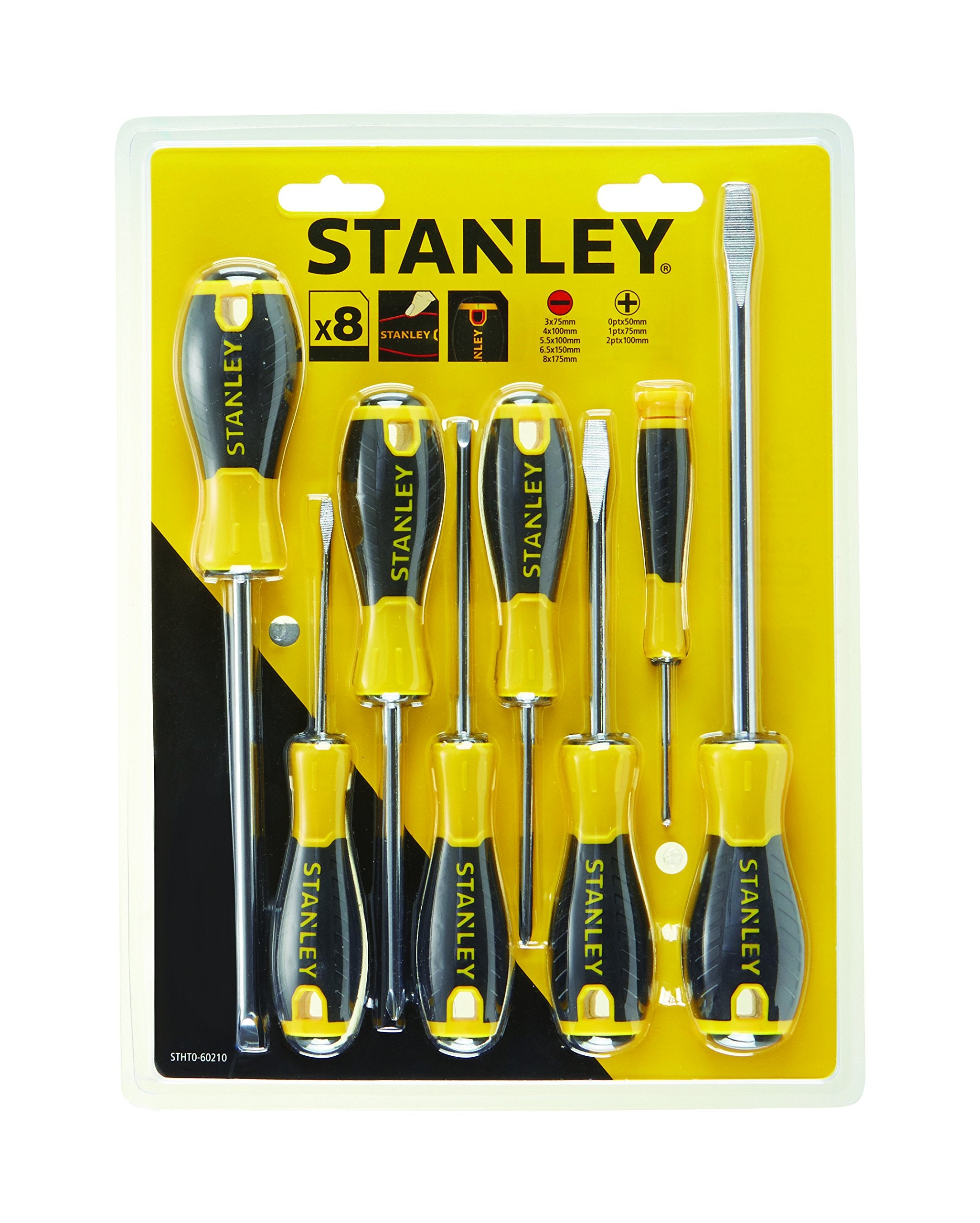 STANLEY STHT0-60210 Essential Screwdriver Set - Yellow (8-Piece)