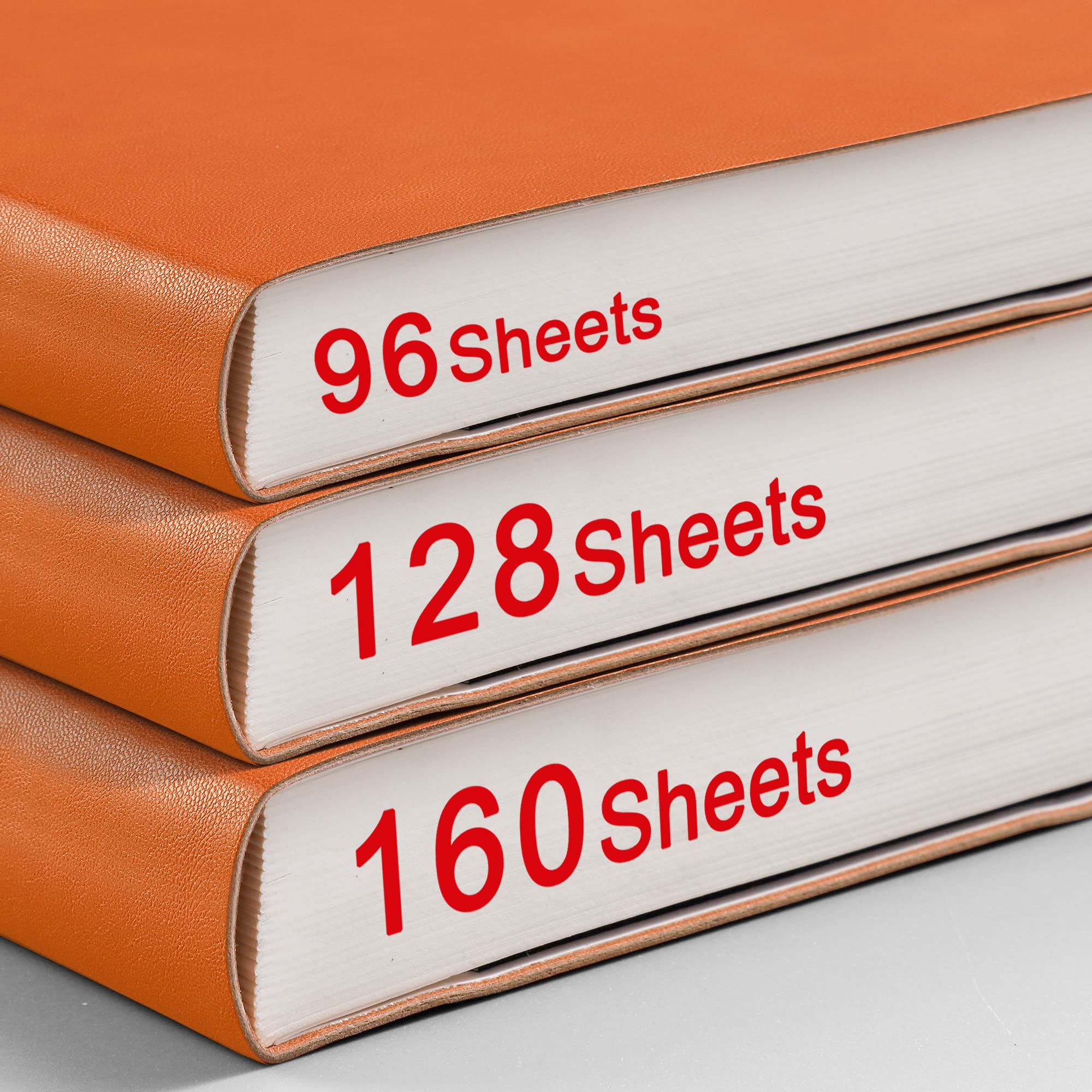 RETTACY Lined Journal Notebook - A5 Note Book Hardcover Thick Notepad 320 Numbered Pages for Writing,100gsm Lined Paper, Leather Hardcover, for Women Men Work Office School,14.5 x 21cm - Black