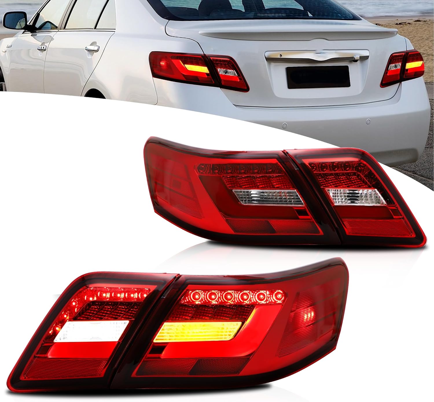 VLAND Rear Lights compatible with Camry 2006-2011 [not for Camry LE], Passenger & Driver Sides