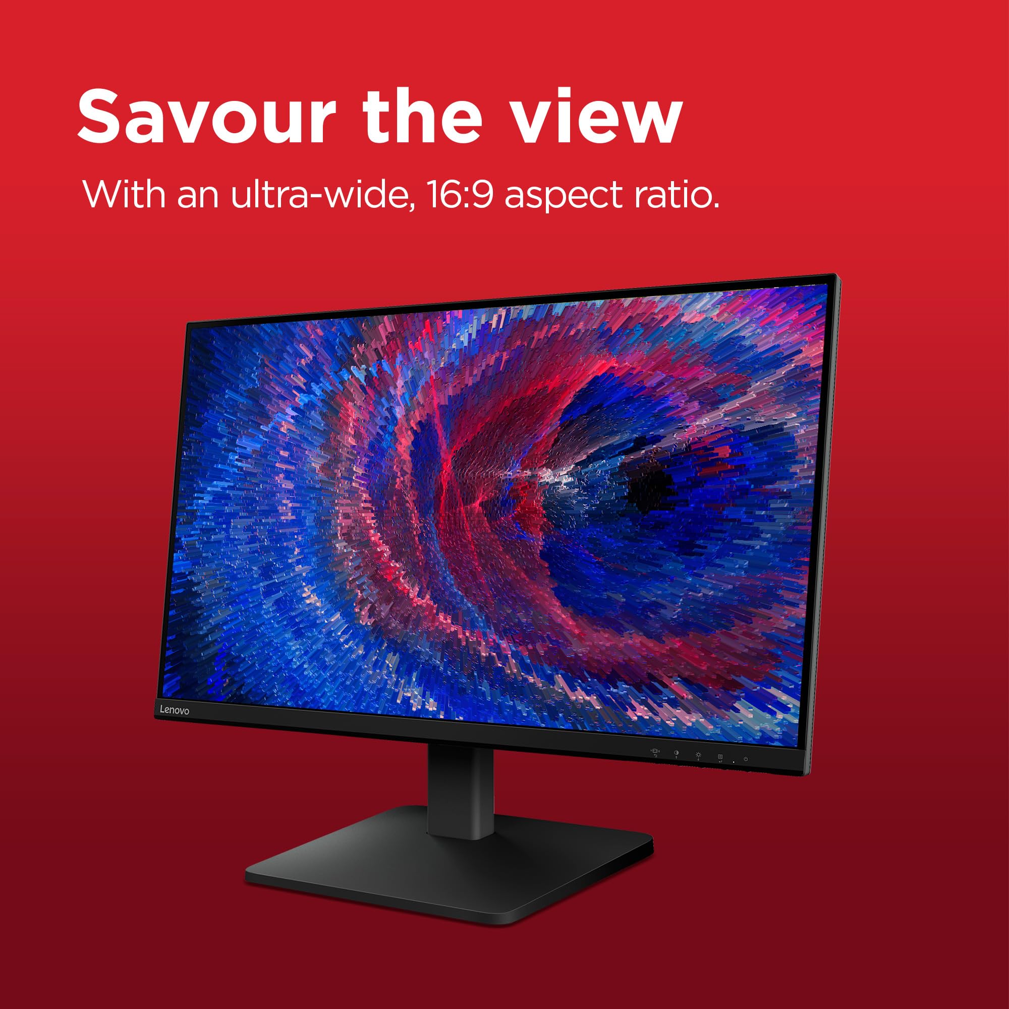 Lenovo L27i-4B 27 Inch PC Monitor | FHD, 1080p, 48-100Hz, IPS, 4ms, VGA and HDMI