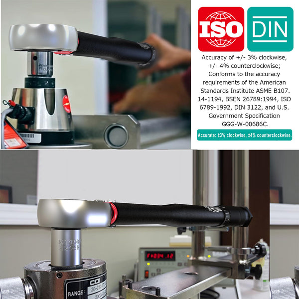 1/2" Torque Wrench Set, Car Wheel Torque Spanner 20-230 Nm with 3/8'' Adapter, ± 3% Accuracy, 72 Tooth for Car Repair, Tire Replacement Etc