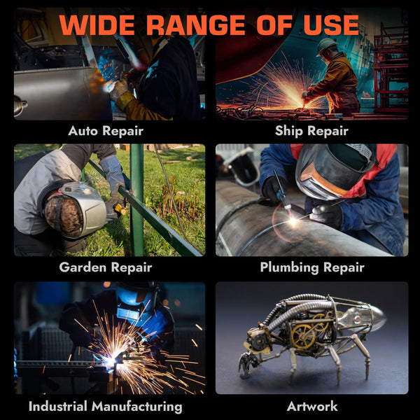 HITBOX 200A Portable MIG Welder 240V, Gasless 4-in-1 Digital Upgraded MIG/Flux Core/ARC/Lift TIG/Spool Gun Inverter Welding Machine with Ultra LED Display (HIM200)