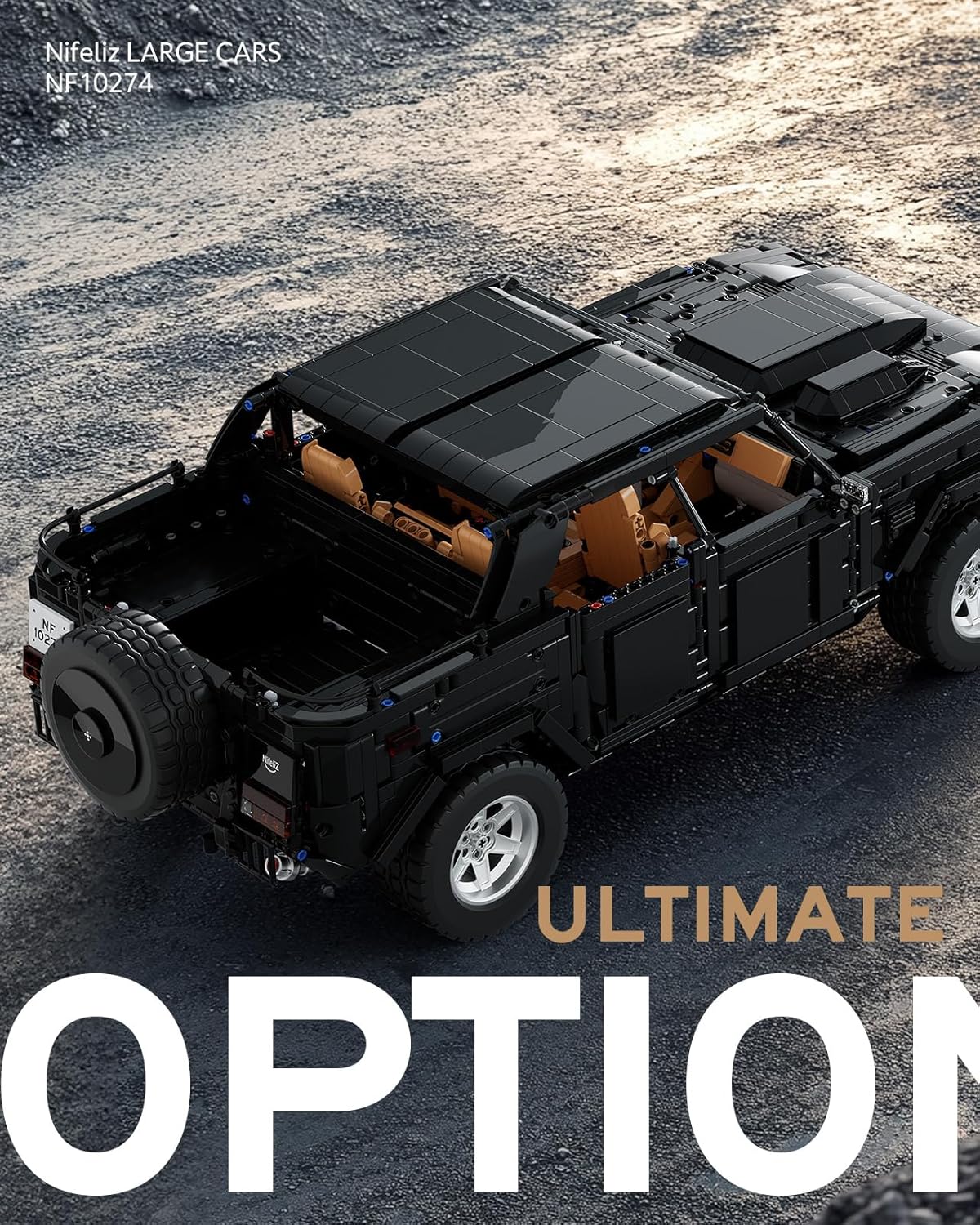 Nifeliz L002 OFF-ROAD Truck Model Car Building Set, 1:8 Scale Collectible Off-road Gift for Adults and car lovers, Technical Truck to Build or Display (3983 PCS, NF10274)