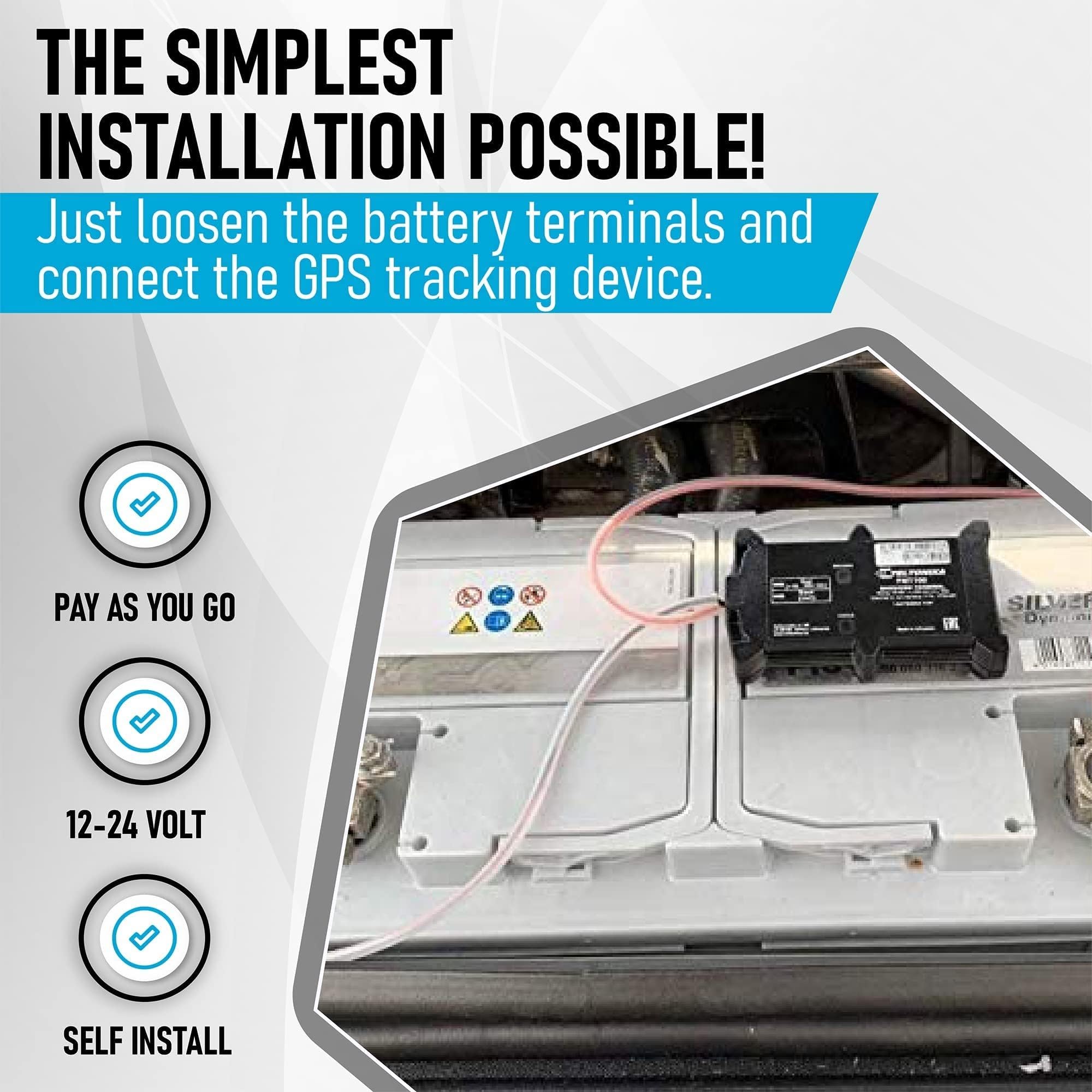 FMT100+ GPS Tracker - Real Time Vehicle Tracker Device - Van, Motorcycle, Caravan, Motorhome, Tractor, Coach, Bike & Car Tracker - Pay As You Go, 12-24V Self Install Including SIM & Data