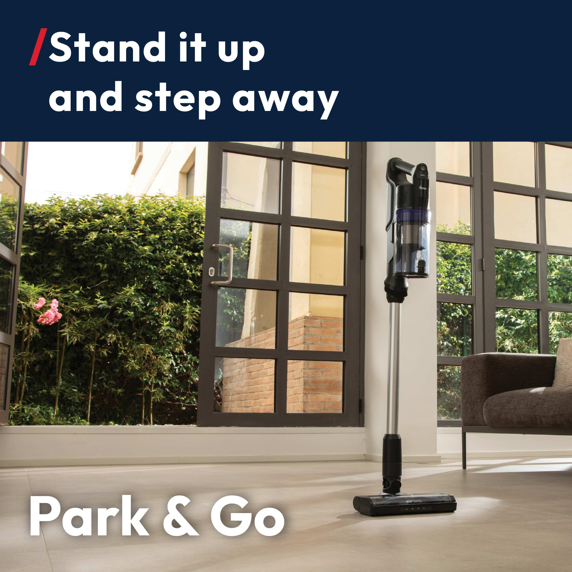 Hoover HF1 Plus Cordless Stick Vacuum Cleaner with Turbo Suction Mode, Up to 45 Min Runtime, Rechargable, Multi-Floor Nozzle, Anti Hair Wrap, Handheld Capability, 165w [HF1PZ10H]