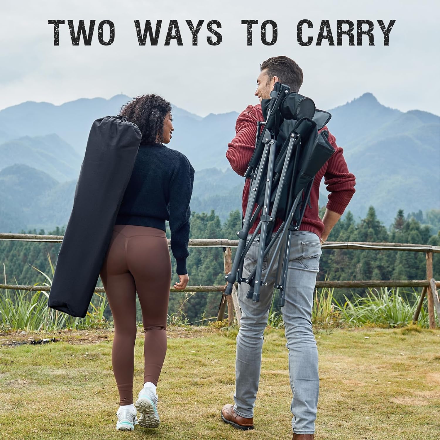 Portal Folding Camping Chair for Adults High Back Heavy Duty 180KG Load Foldable Garden Picnic Festival Collapsible Chair Oversized Hard Armrests Mesh Back Portable for Fishing Beach Patio