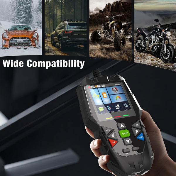 MOTOPOWER MP69041 5 in 1 Car OBD2 Scanner Check Engine Fault Code Reader Diagnostic Scan Tool, Oil Maintenance Reset, EPB Reset, Battery Test, Performance Test